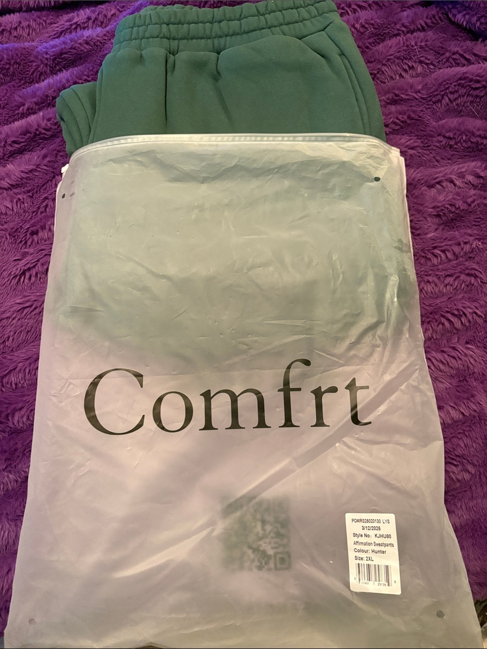 Comfrt Wide Leg Women's Pants — Hunter Green